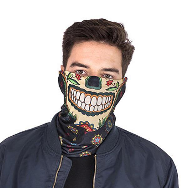 Mens Unisex Funny Print Warm Cycling Face Mask Scarf - Trendha