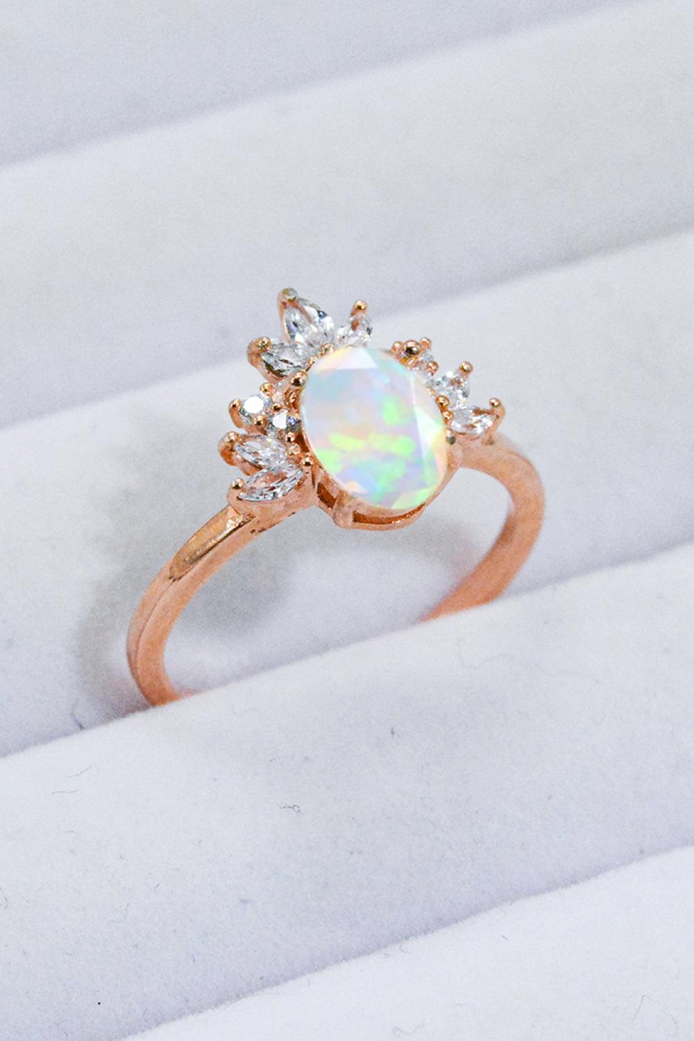Best Of Me 925 Sterling Silver Opal Ring - Trendha