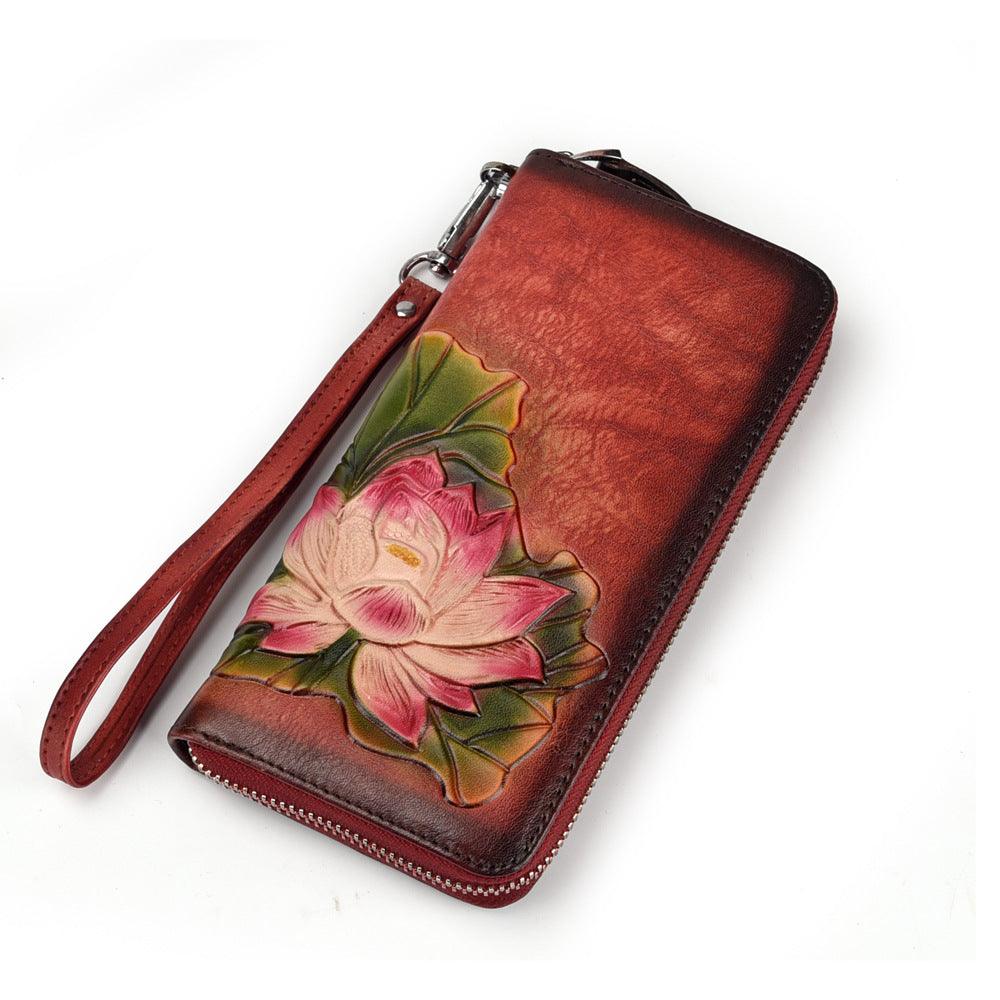 Retro wallet long zipper simple - Trendha