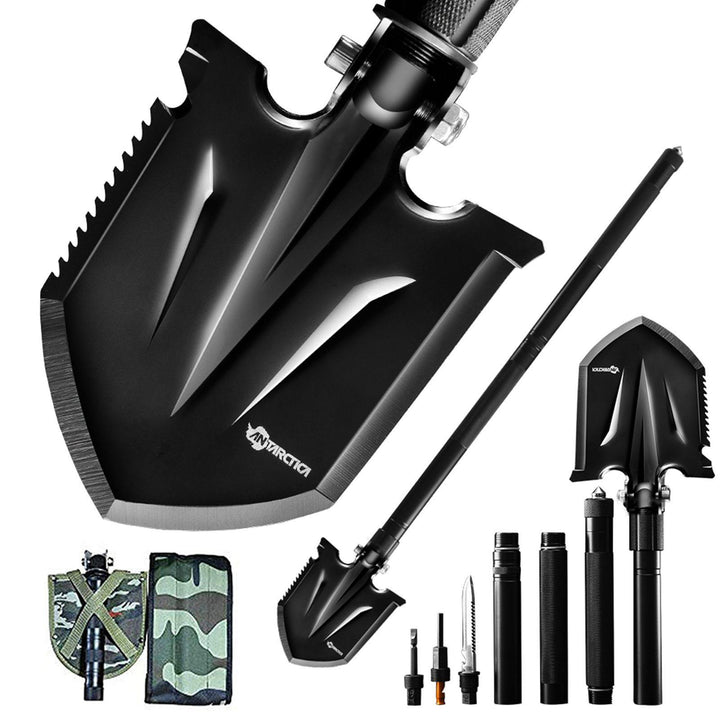 Folding Survival Shovel Camping Multitool Compact Tactical Entrenching Tool - Trendha