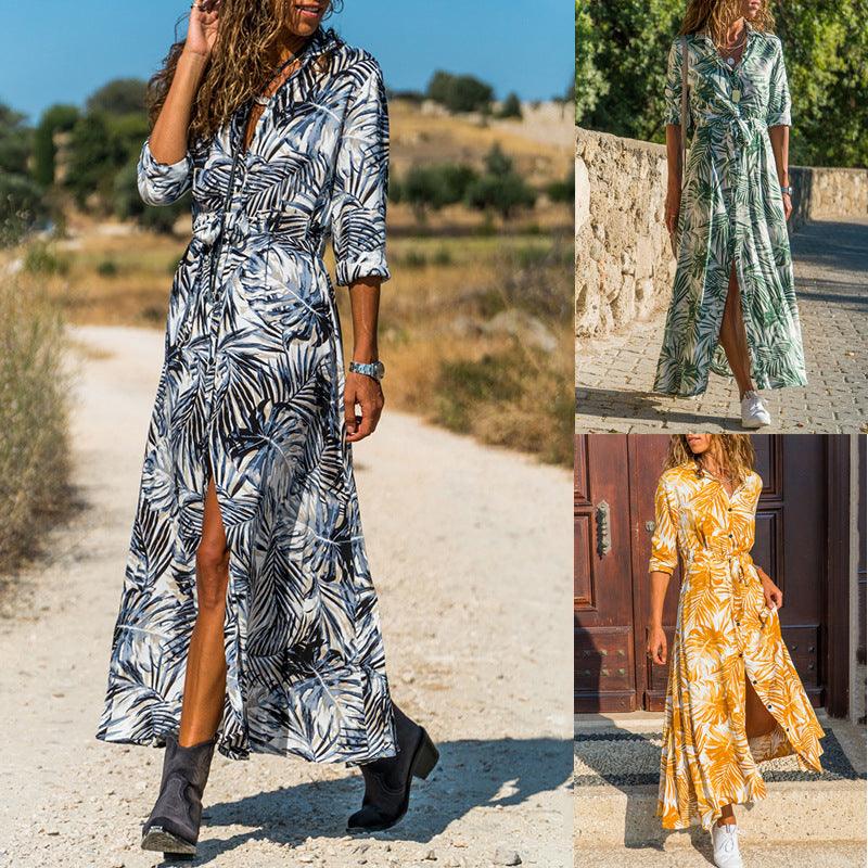 Chiffon shirt dress