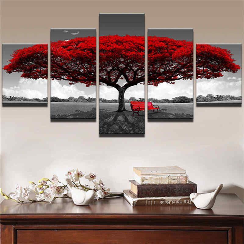 3 4 5 Panel Modern Abstract Home Hotel Wall Decor Art Gift Spray Canvas Paintings - Trendha