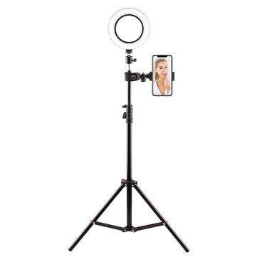 26cm 2700k-6500k Dimmable USB LED Ring Light with 50cm 160cm 210cm Tripod Phone Holder for Youtube Video Makeup Selfie - Trendha