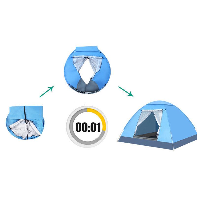 For 4 Person 2*2*1.25M Automatic Set Up Family Outdoor Camping Tent UV Proof Camp Tents Ultralight Instant Shade Tent - Trendha