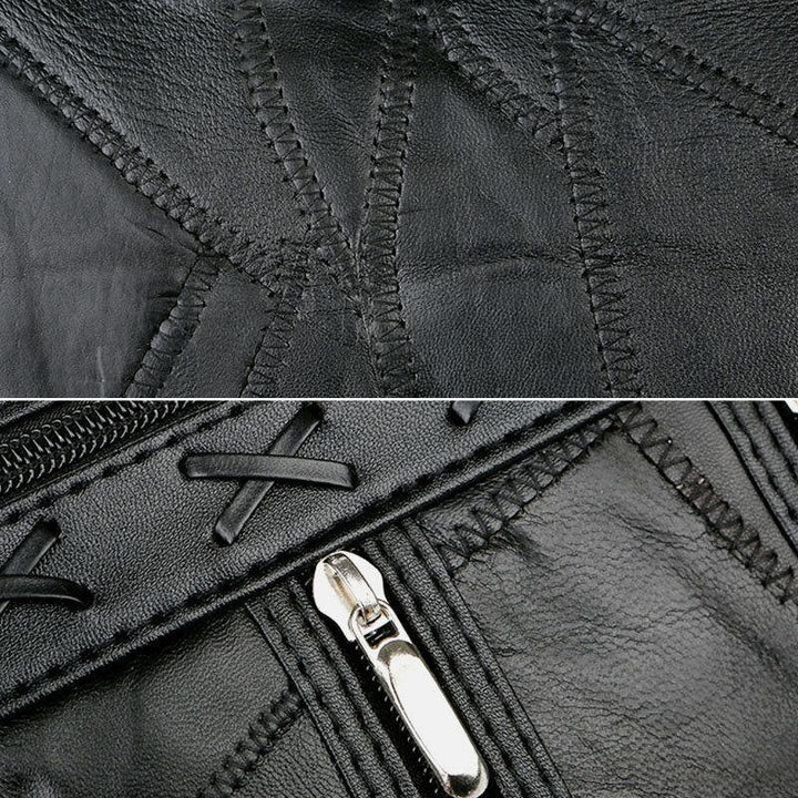 Women Patchwork Genuine Leather Tote Bags Large Capacity Handbags Bohemian Vintage Crossbody Bags - Trendha