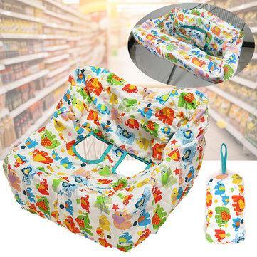 Baby Kids Shopping Cart Cushion Children Trolley High Chair Car Foldable Padded Seat Protection Cover Pad with Safety Belt - Trendha