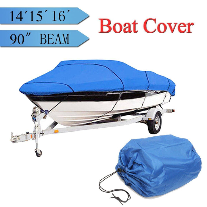 210D 11-13ft/14-16ft/17-19ft/20-22ft Heavy Duty Boat Cover For V-Hull Speedboat Ski Sport Waterproof Dustproof - Trendha