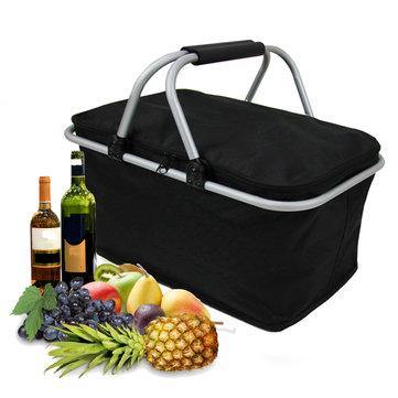 IPRee™ 30L Folding Camp Picnic Insulated Bag Ice Cooler Hamper Lunch Food Storage Basket - Trendha