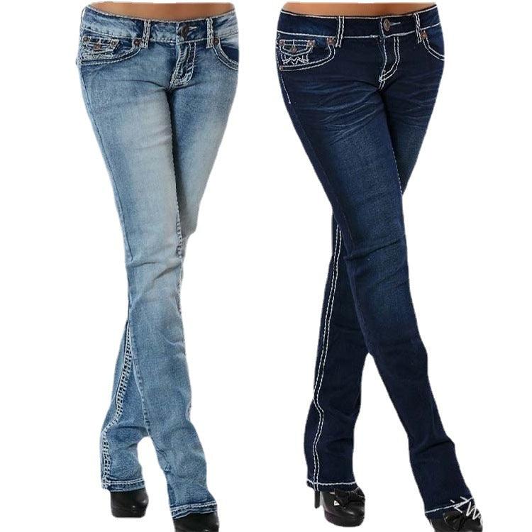 Fashion Women's High Waist Bag Hip Slim Jeans - Trendha