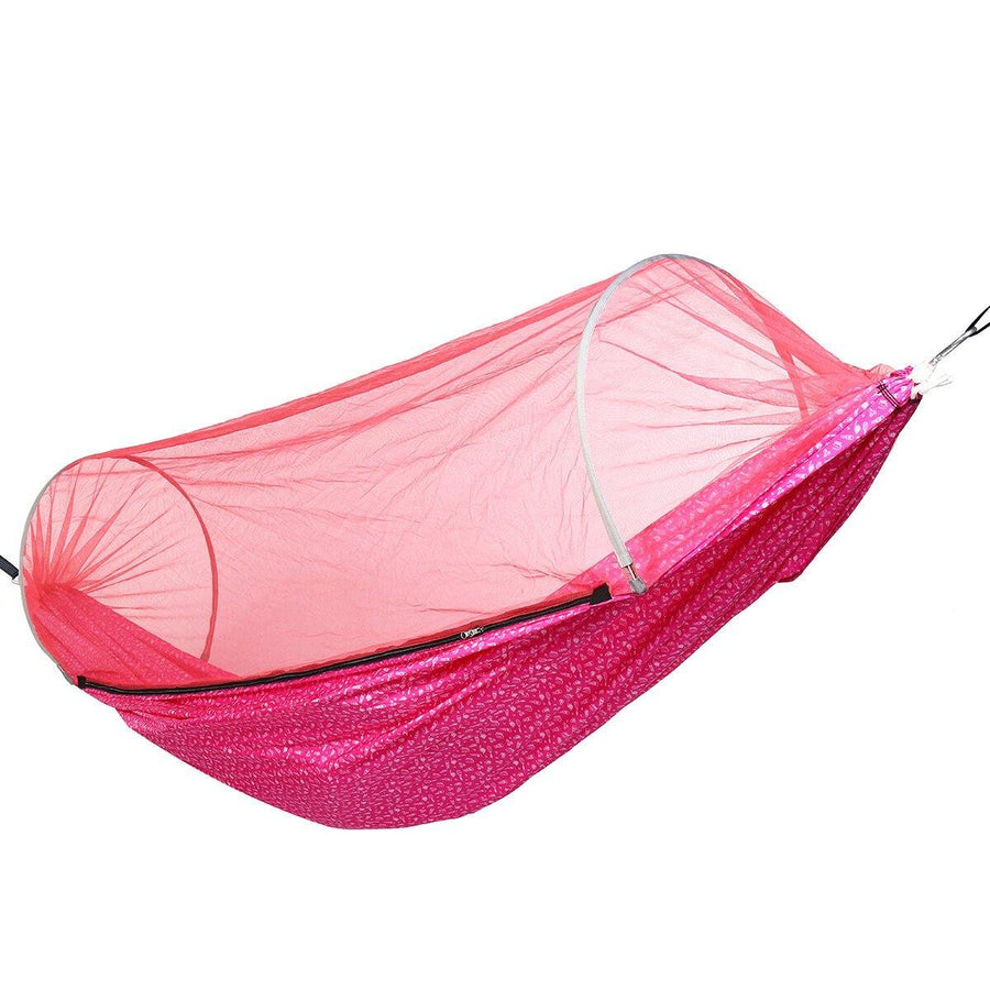 1-2 People Camping Hammock Bed Anti-Mosquito Net Hanging Swinging Folding Travel Beach - Trendha