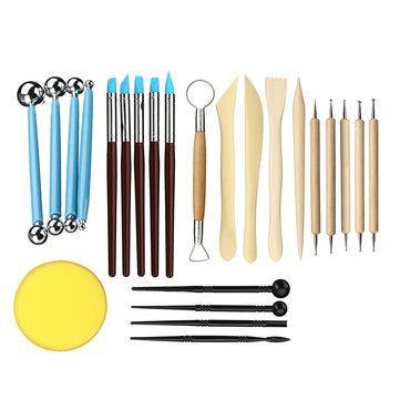24pcs Ball Stylus Dotting Tools Clay Pottery Modeling Carving Rock Painting Kit - Trendha