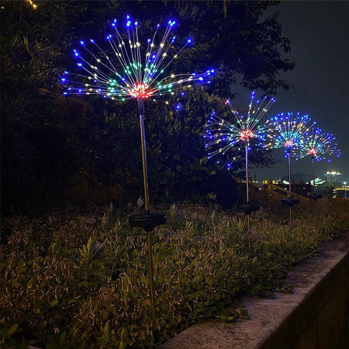 8 Modes 90/200/120 LED Solar Lawn Lamp Copper Wire Firework Lamp Garden Decoration Outdoor Solar Lights Waterproof - Trendha