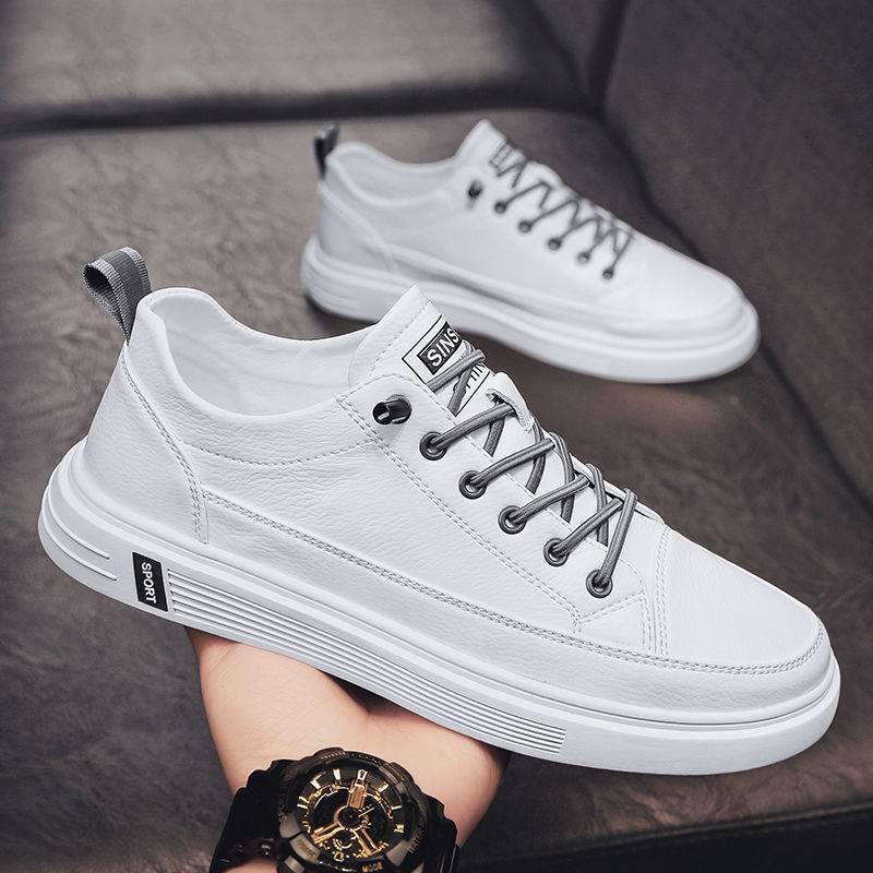 Casual White Men Shoes Summer Breathable Flat Bottom | Stylish and Comfortable - Trendha