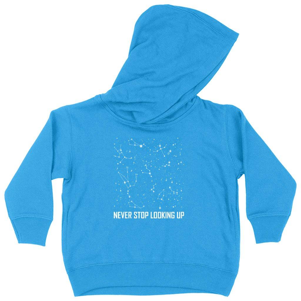 Toddler Never Stop Looking Up Hoodie - Constellation Hoodie - Stars Hoodie - Trendha