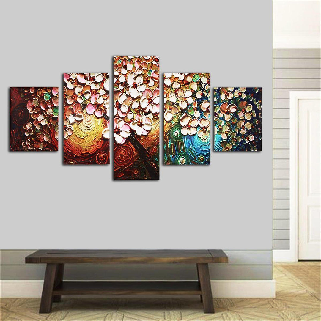 5Pcs Flower Tree Abstract Canvas Print Paintings Pictures Art Home Decor Unframed - Trendha