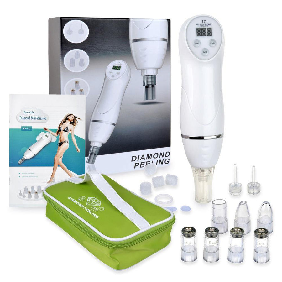 Portable Digital Microdermabrasion Diamond Dermabrasion Pen Vacuum Massage Skin Peeling Beauty Equipment - Trendha
