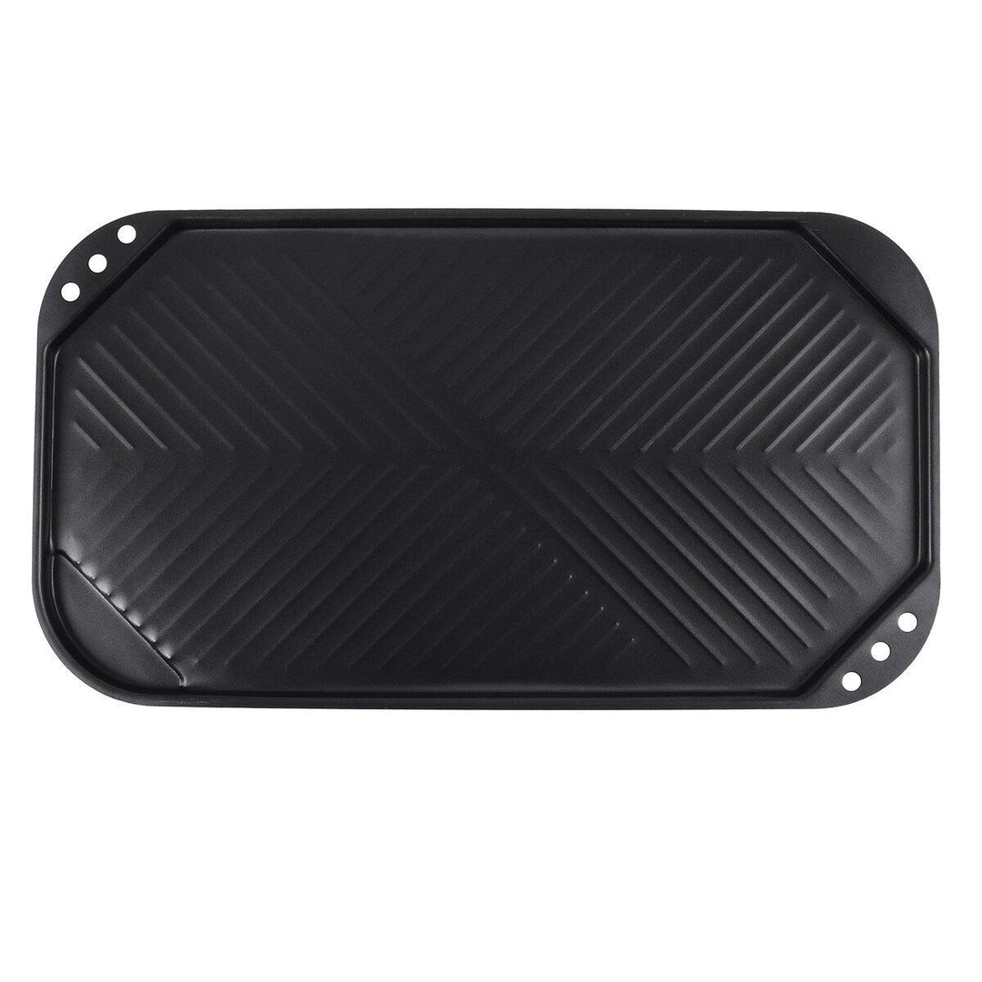 Smokeless Barbecue Frying Grill Pan Non-Stick Grill Korean BBQ Tray BBQ Plate Round Square Rectangle Black Plate Outdoor Picnic - Trendha