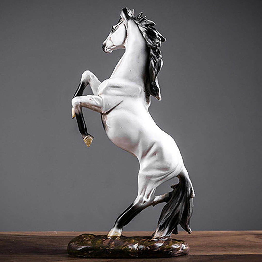 Resin Horse Statue Ornament Figurine Chic Home Hotel Feng Shui Horse Decorations - Trendha