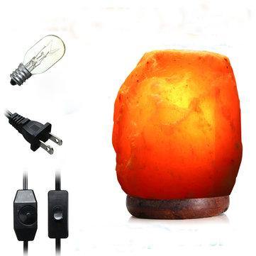 20 X 16CM Natural Himalayan Ionic Air Purifier Rock Crystal Salt Lamp Table Night Light - Trendha