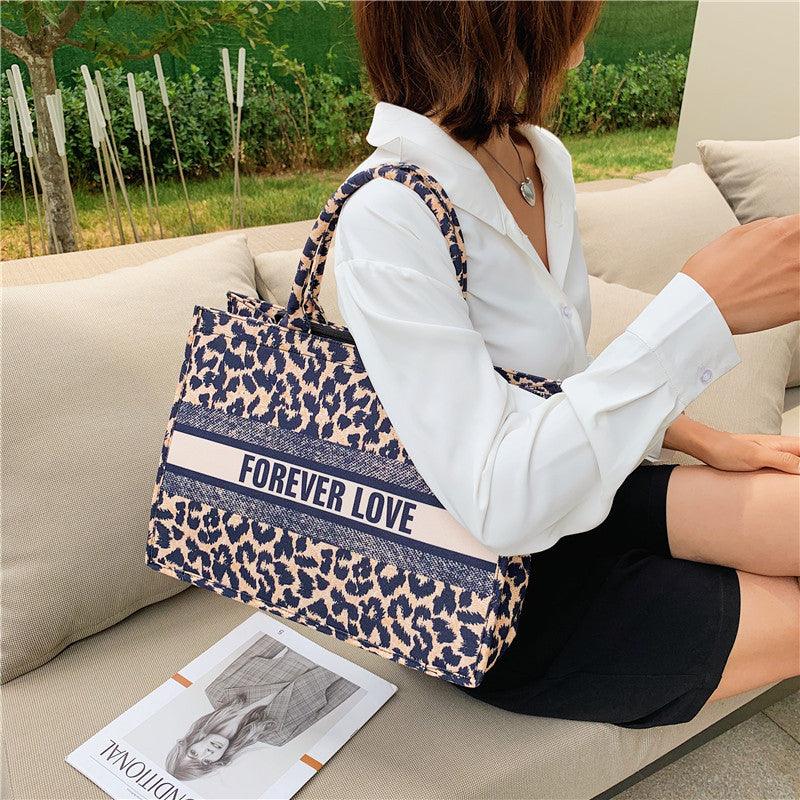 Leopard Print Handbag Korean Style Large Capacity Shoulder Bag - Trendha