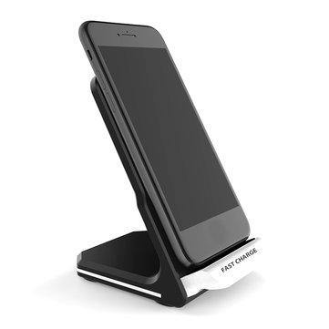 27W Double coil Qi Wireless Charger Fast Charger Vertical Quick Charging Bracket High Power Docking Stand - Trendha