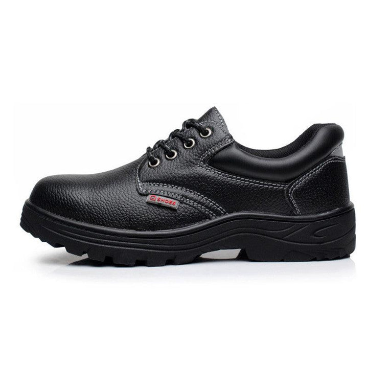 TENGOO Men's Leather Hiking Steel Toe Work Safety Mesh Anti-slip Anti-Collision Climbing Shoes Safety Shoes - Trendha