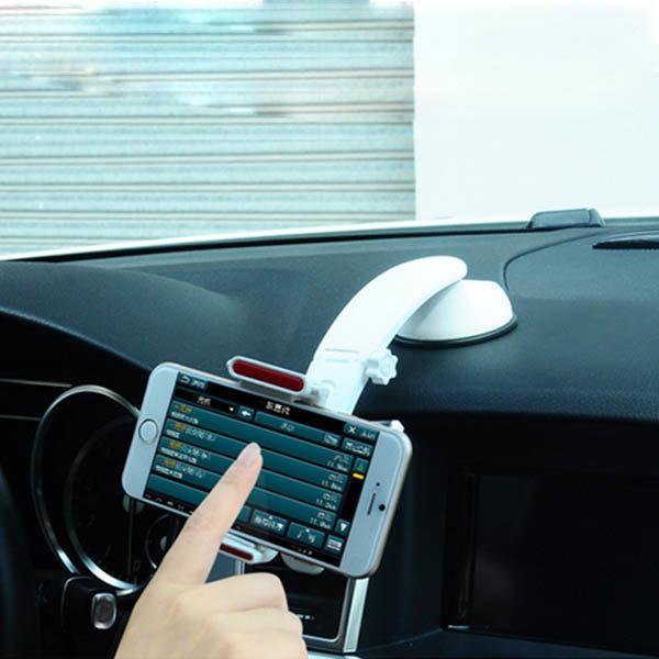 3 in 1 Clip-on Strong Sucker Car Wind Shield Dashboard Phone Holder Stand for iPhone 8 X Cell Phone - Trendha