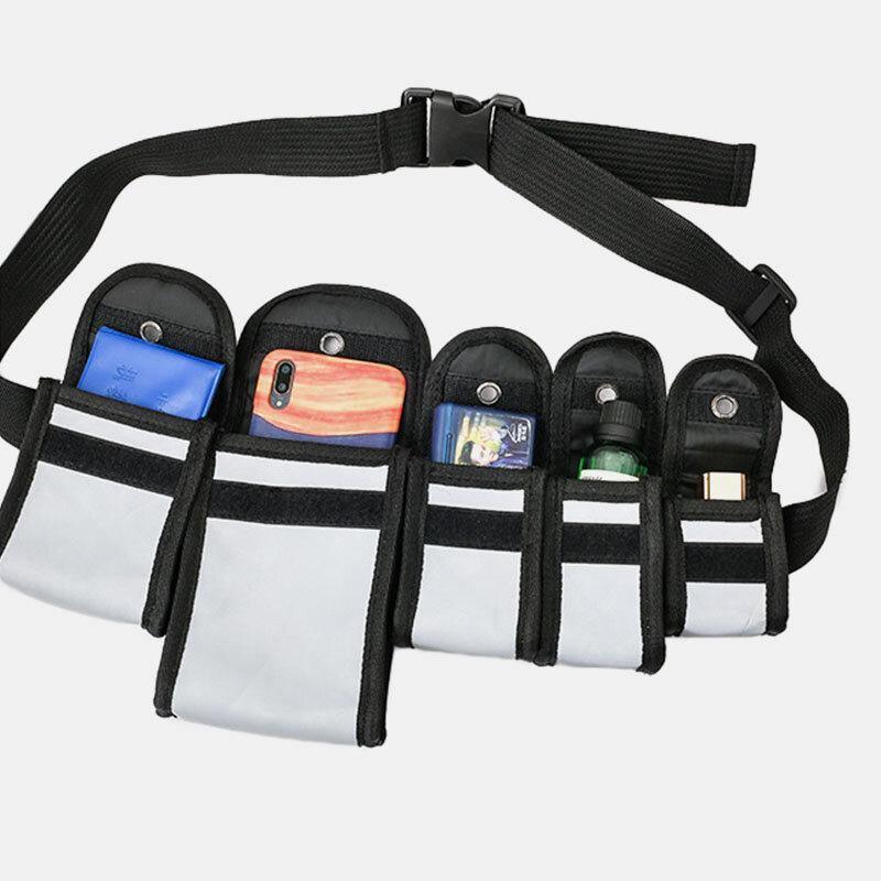 Unisex Nylon Tactical Reflective Colorfuol Laser Outdoor Game Multi-pocket Chest Bag Waist Bag - Trendha
