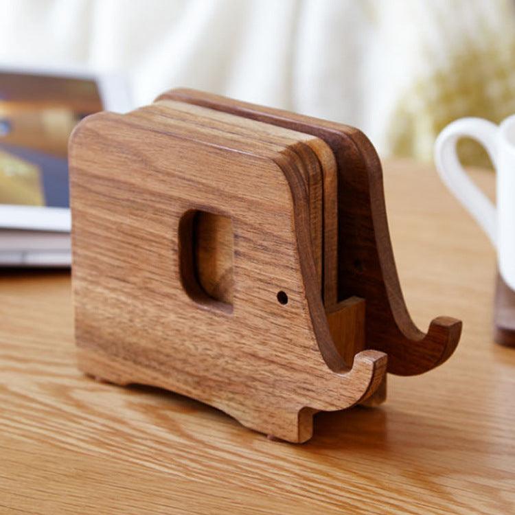 Multifunctional Log Walnut Elephant Nordic Original - Trendha