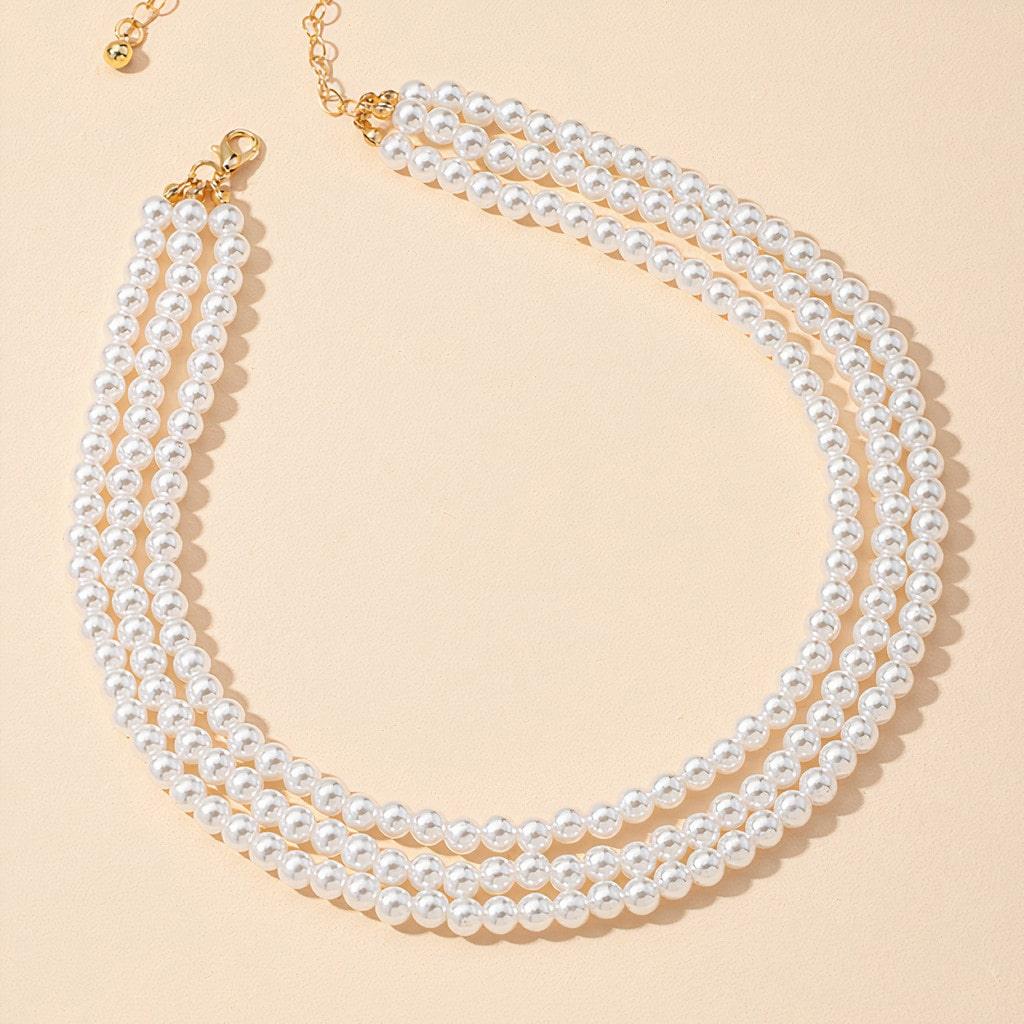 Multilayered Pearl Necklace - Trendha