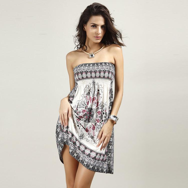Large fashion milk silk ice silk dress