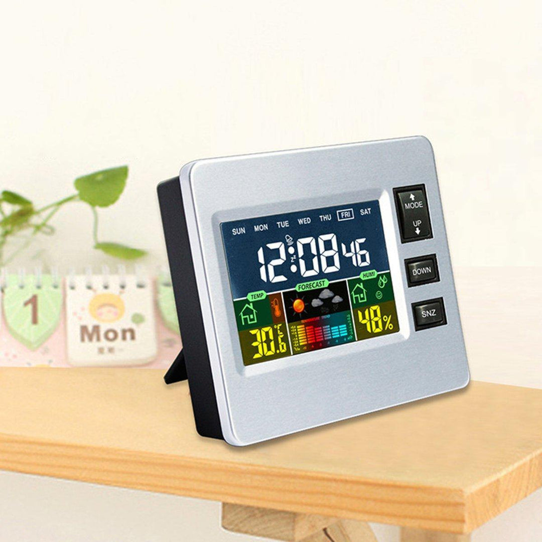 DC-07 Digital Temperature Hygrometer Alarm Clock Calendar Snooze With Backlit Function - Trendha