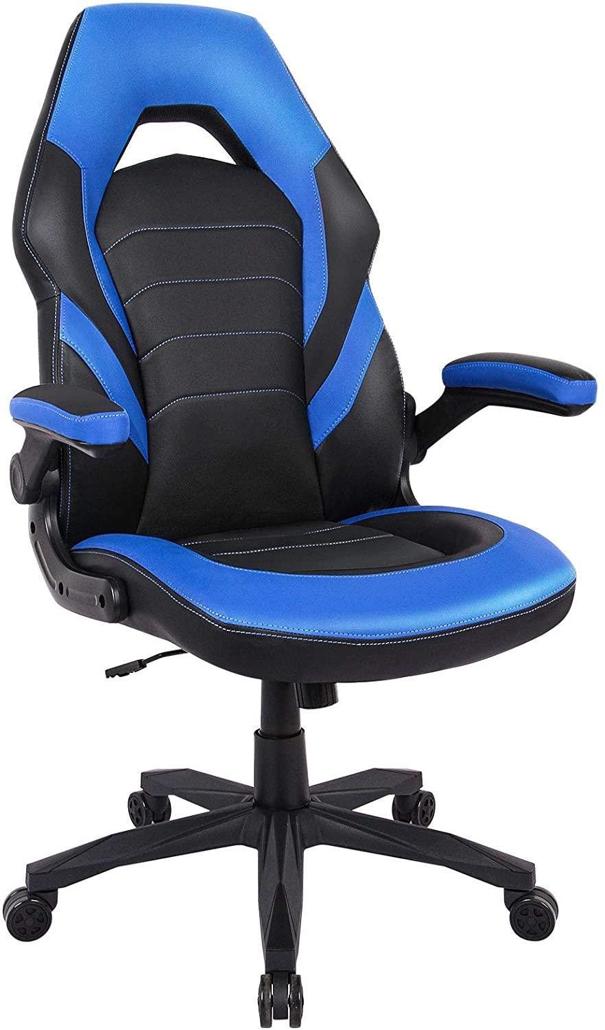 Aidoly Gaming Chair Racing Computer Desk Executive Office Chair, 360 degree Swivel Flip-up Arms Ergonomic Design for Lumbar Support Women Men Adults - Trendha