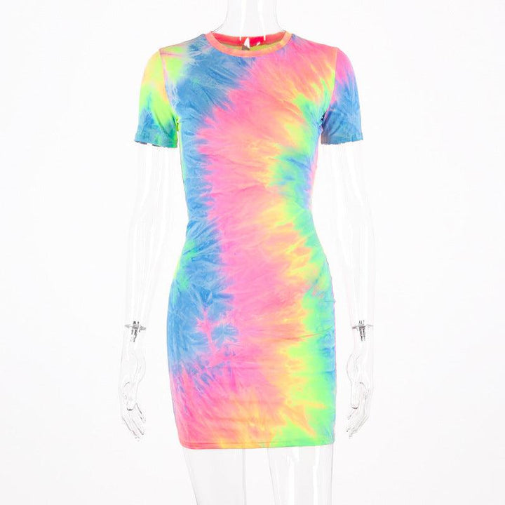 Fluorescent Camouflage Sling Dress - Trendha
