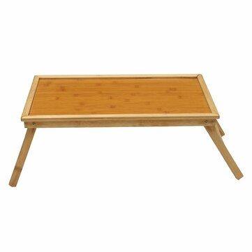 Foldable Wooden Bamboo Bed Tray Breakfast Laptop Desk Tea Serving Table Stand - Trendha