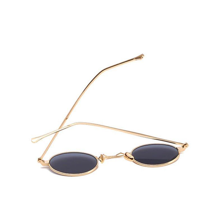 Small Round Frame Metal Sunglasses - Trendha