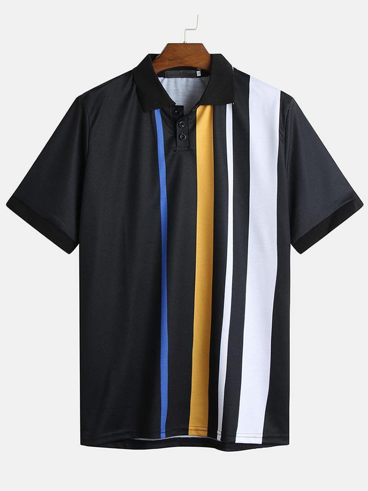 Mens Summer Striped Colorful Casual Golf Shirts - Trendha
