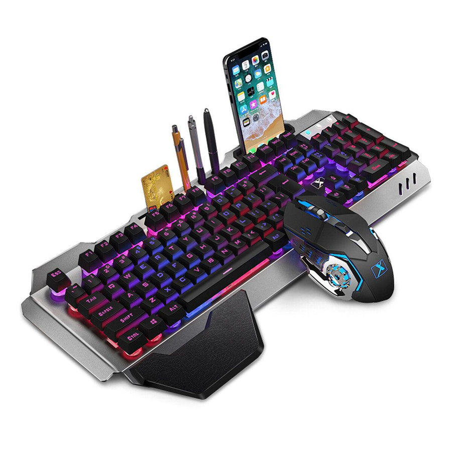 K680 2.4G Wireless Gaming Keyboard & Mouse Set Rechargeable RGB Breathing Backlit Gaming Keyboard 2400DPI Mouse - Trendha