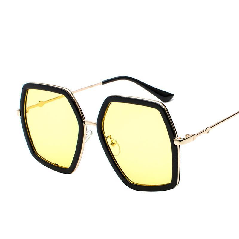 Multicolor Square Frame Sunglasses Metal Frame Sunglasses - Trendha