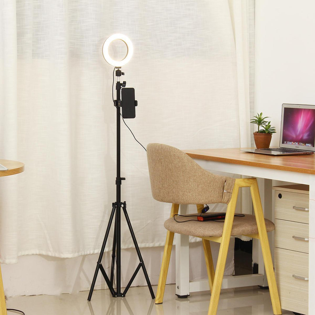 210CM Ring Light Stand Tripod LED Camera Light W/ Cell Phone Holder Lamp 3 MODE - Trendha
