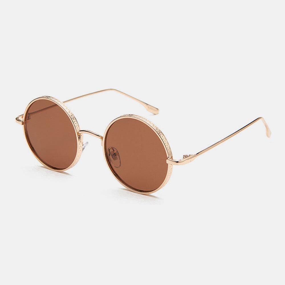 Unisex Retro Metal Round Shape Fashion UV Protection Sunglasses - Trendha