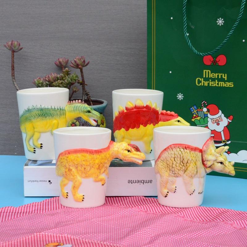 3D Ceramic Dinosaur Shape Cup Special-shaped Hand-painted - Trendha