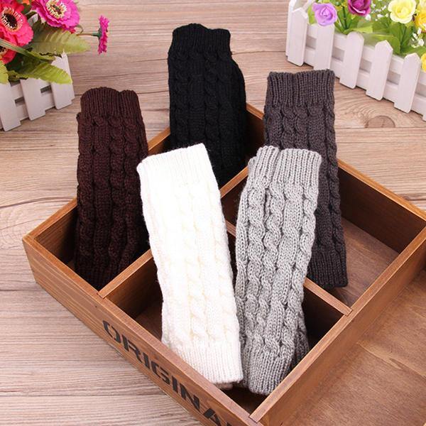 Crochet Knitting Warm Winter Hand Warmer Gloves - Trendha