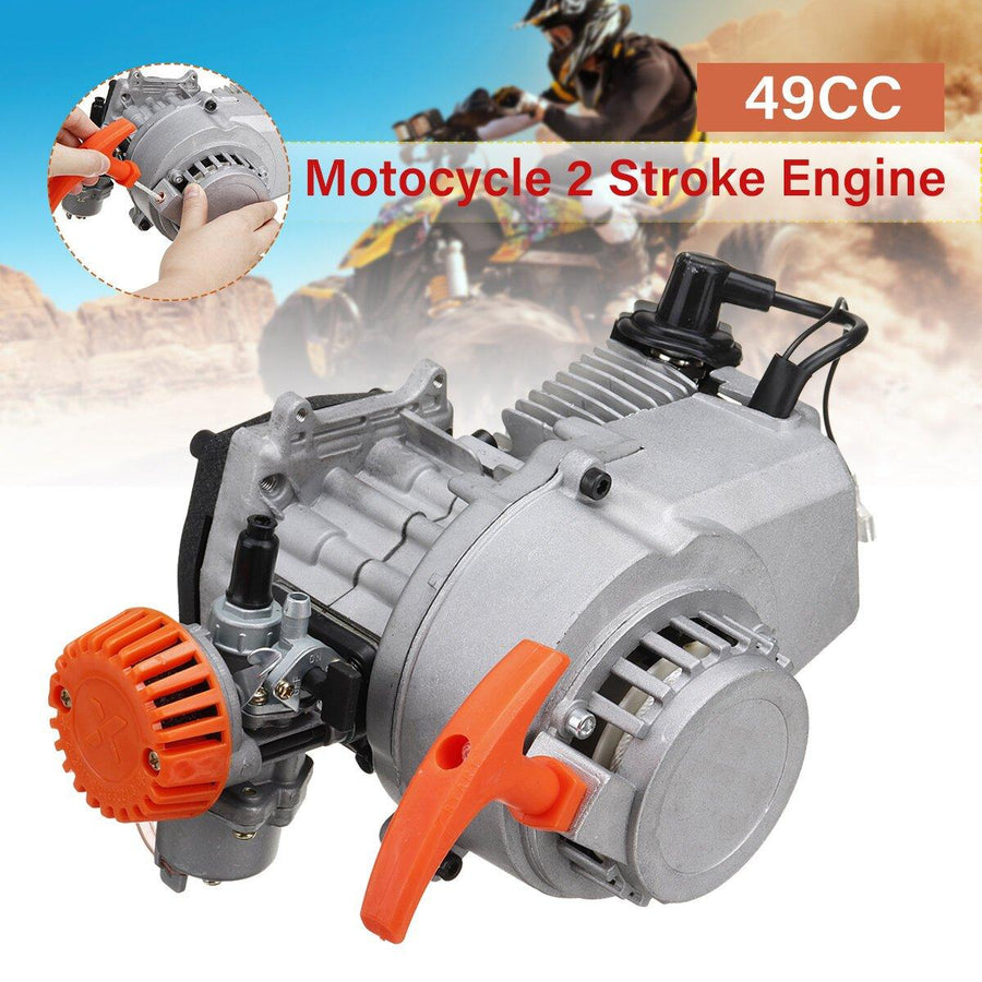 49cc 2-Stroke Pull Start Engine Motor For Pocket Bike Mini Dirt Bike ATV Scooter - Trendha