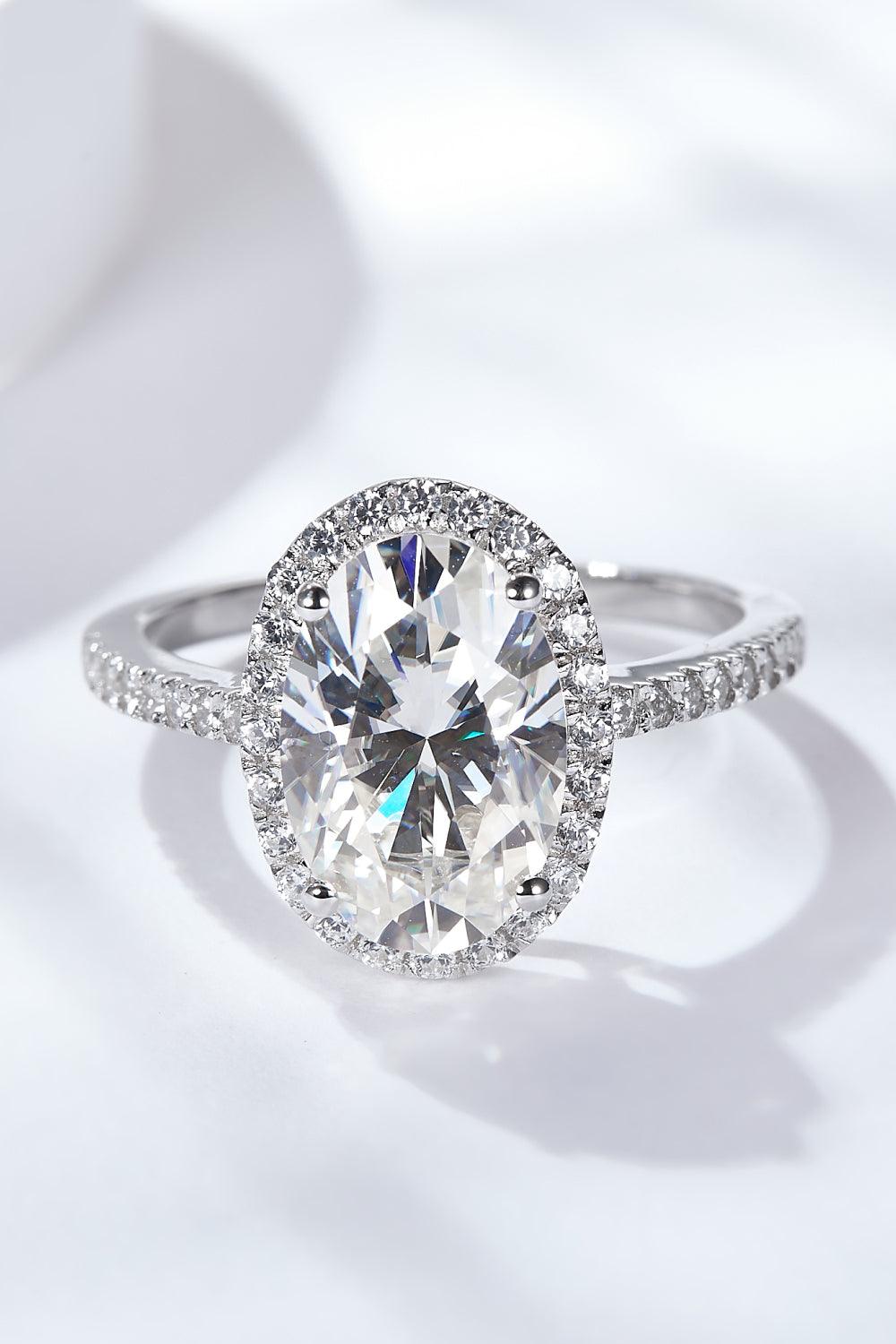 4.5 Carat Moissanite Halo Ring - Trendha