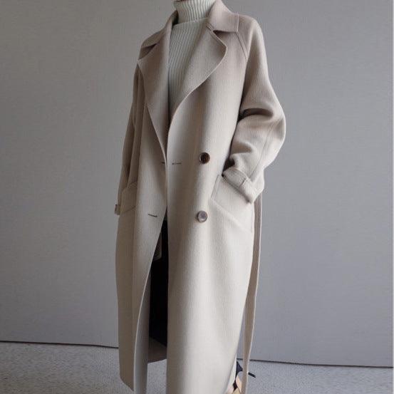 Womens Lapel Cashmere coat - Trendha