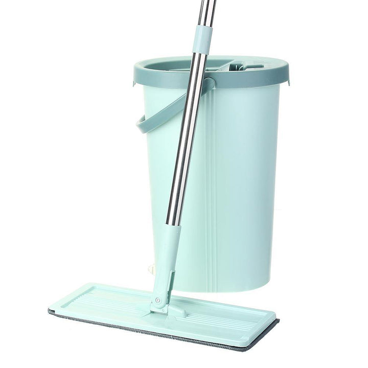 Ultrafine Magic Floor Mop Flat Bucket Mops Fiber Cleaning Free Hand Spin Washing - Trendha