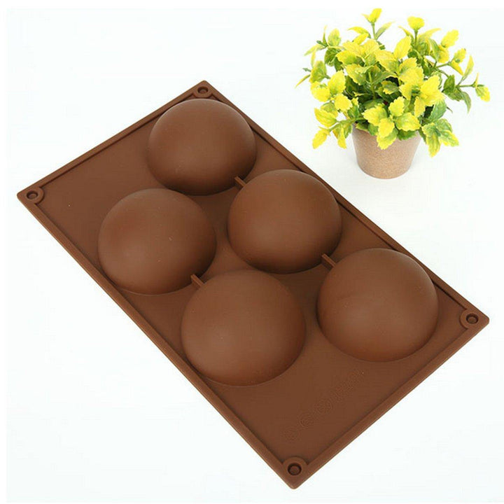 5 Cavity Silicone Bread Cake Chocolate Fondant Mold Mousse Pastry Baking Tools - Trendha