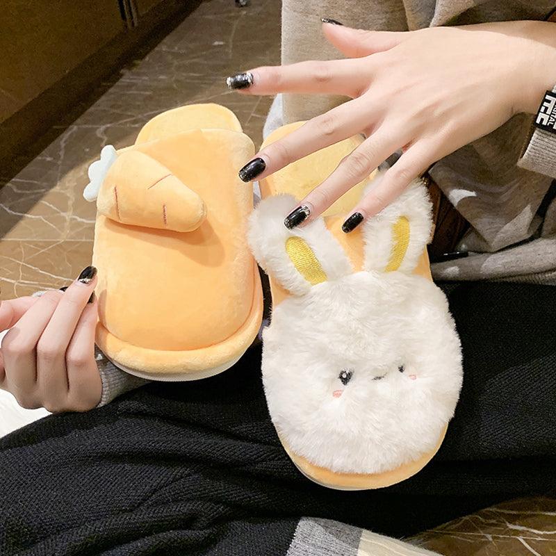 Rabbit and Carrot Closed-Toe Slippers