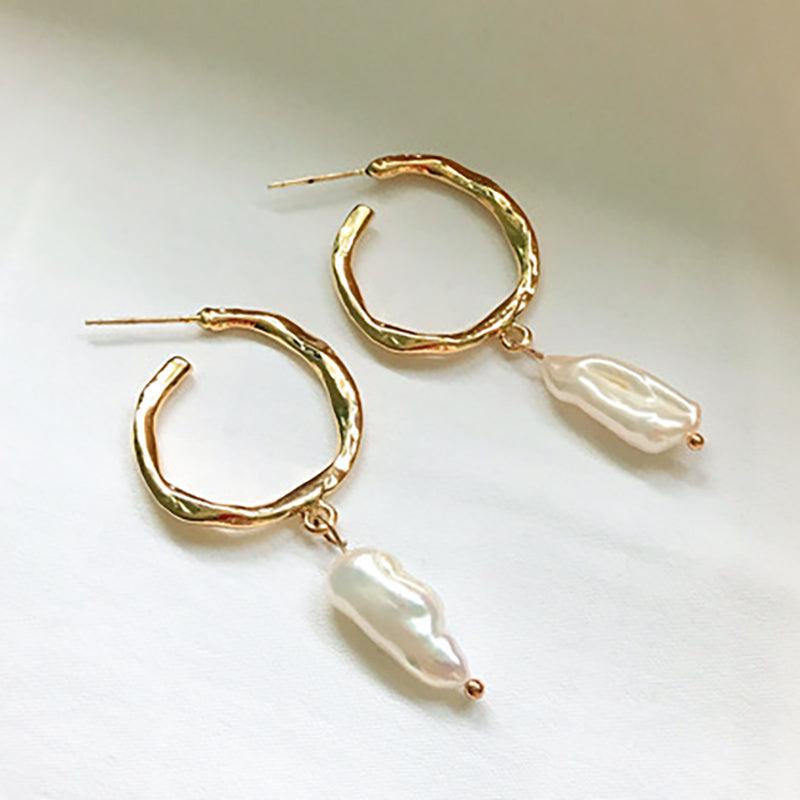 Simple pearl earrings - Trendha
